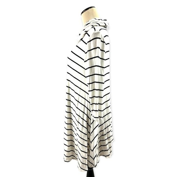 Altar’d State White Black Stripes Cowl Neck Flare Tunic/ Dress Sz. Medium - Picture 2 of 5